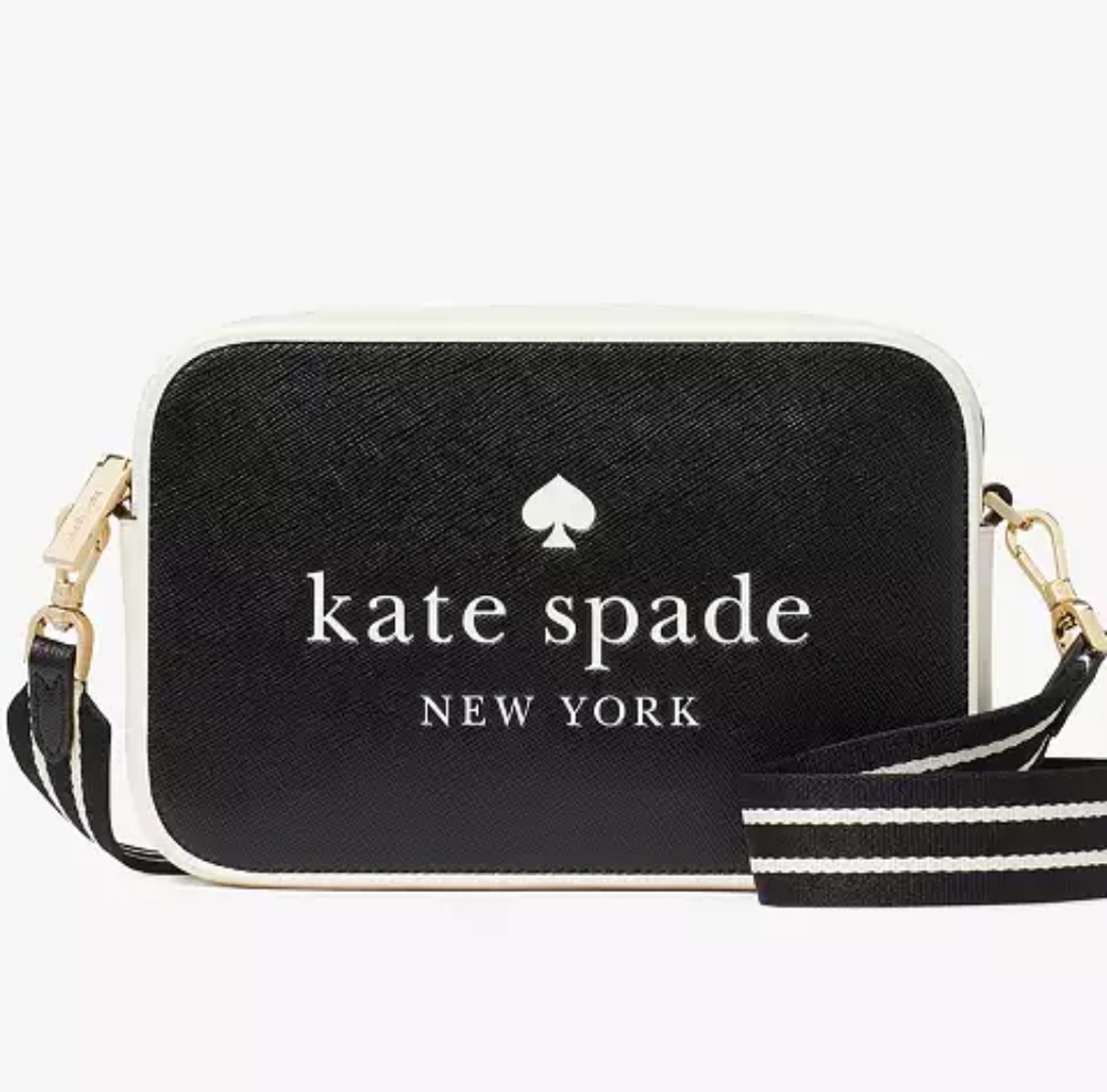 kate spade Black and White Logo Crossbody Bag
